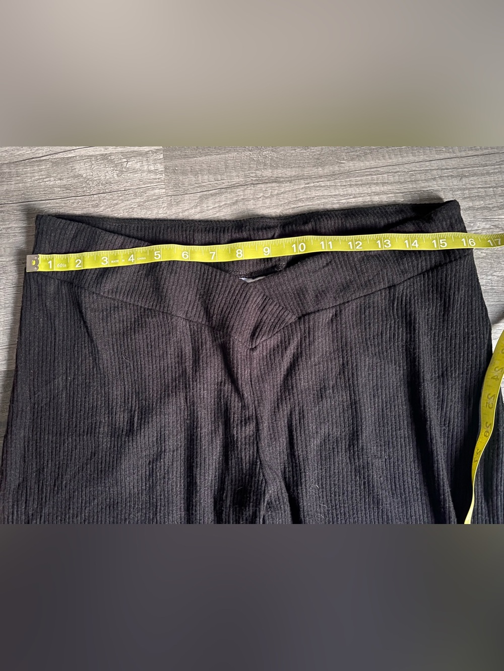Colsie Black Boot Cut Ribbed Pants - Picture 4 of 5